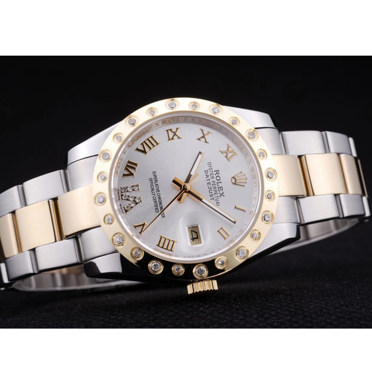 MiroTime 0721 Rolex Datejust Diamond Bezel White Dial 7464